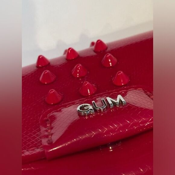 Women’s Gianni Chiarini GUM Pink Purse Clutch No Strap Snaps Open Made in Italy - Picture 3 of 10